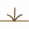 Ekena Millwork Redmond Timber Gable Bracket, Western Red Cedar, 108"W x 68"H x 3 1/2"D x 3 1/2"F, 15/12 Pitch GBW108X68X0404RED00SWR - alternate 5